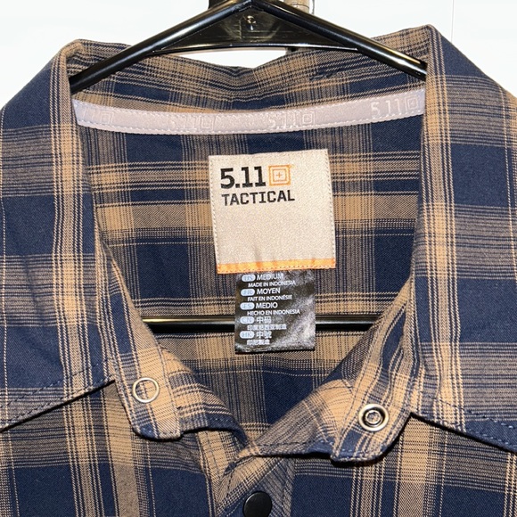 Medium 5.11 Long Sleeve Plaid Shirt - Picture 2 of 3